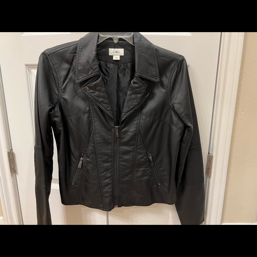 Cato Faux Leather Jacket, Size Large.